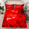 Spannbettlaken 140x200 Paris 3D Spannbetttuch Rote Rosenblüte Bettlaken Set Weiches Mikrofaser Spannbetttücher Tiefe Tasche 30 cm Mit 2 Kissenbezügen 80x80 cm a-3183