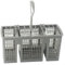 HEBEOT Cesta para cubiertos para para Siemens, para Constructa, para lavavajillas Neff 22,8 x 9 x 11,7 cm, color gris