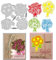 BENECREAT Blumenstrauß Stanzformen, Rosen Sonnenblumen Lilien Blumen Kohlenstoffstahl Prägewerkzeug stanzt Metallschablonen für DIY Scrapbooking, Grußkarte, dekorative Prägung