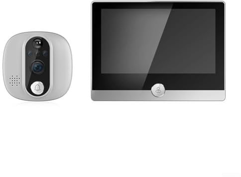 WIIYENA Wireless WiFi Video Doorbell Camera, 1080P HD Smart Video Doorbell with Camera 4.3 Touchscreen Display, PIR Motion Detection, for Night Vision, 2-Way Audio