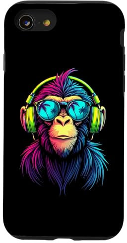 Custodia per iPhone SE (2020) / 7 / 8 Cuffie a scimmia