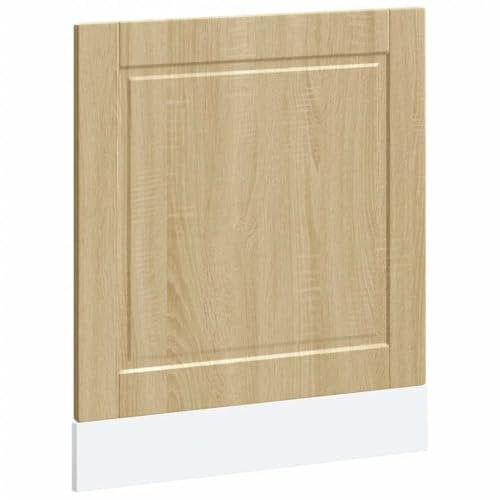 vidaXL - Dishwasher Decorative Panel Sonoma Oak 60x1.5x67 cm - Kitchen Appliance Cover - Modern Engineered Wood