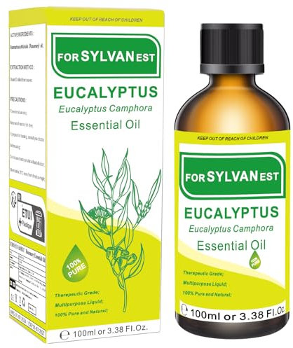 FORSYLVANEST Eucalyptus Essential Oil 100ML - Pure Natural Eucalyptus Essential Oils for Diffuser, Humidifier, Aromatherapy, Shower, Bath, Candle and Soap Making