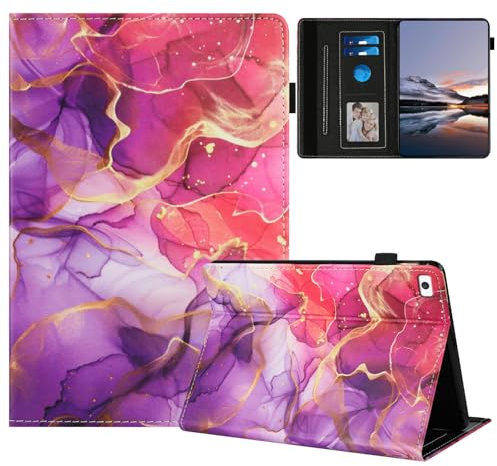 TEDTIKJT Coque pour iPad Mini 5/Mini 4/Mini 3/Mini 2/Mini 1 7.9 Etui Tablette Housse PU Cuir Flip Support Protection Motif Peint étuis pour iPad Mini 5 Coque Cover,Or Poudre marbre