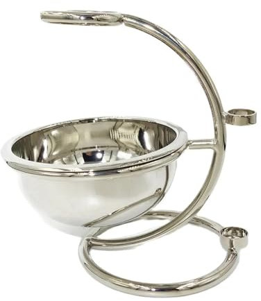 FJIXUO Rasierständer Männer Nass Rasierpinsel Halter Edelstahl Halter Stehen for Rasieren Zubehör