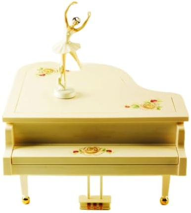 Musicboxworld MMM GmbH, Spieluhrenwelt 43282 Spieluhr -Weißer Flügel mit Ballerina spielt die Melodie „Für Elise“
