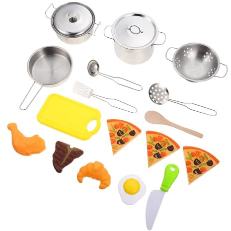 WEKAMOS 1juego Utensilios De Cocina Infantil De Cocina De Acero Inoxidable para Niño Niña y Niñas