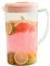 Jarra de agua, jarra de té de plástico transparente de 2, 6 l con asa y escala, para jugo resistente al frío y al calor con tapa coladora pico vertedor. de té, de plástico.