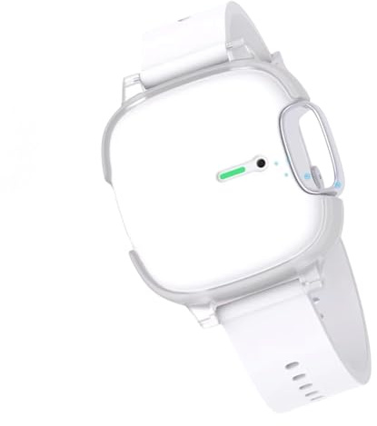 Purificateur d’air portable 2en1 Collier&Bracelet | Anti allergie, fumée, pollen, poussière PM2.5, bactéries | Idéal Transports Pollution | Ioniseur rechargeable sans filtre | CE, Breveté (Blanc)