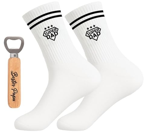 Cadeaux papa, chaussettes super papa, chaussettes amusantes pour hommes avec ouvre-bouteille, idée cadeau pour hommes, cadeaux de Noël amusants pour hommes, fête des hommes, cadeau de Noël pour