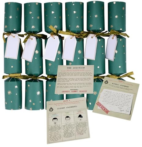 6 Lakeland Murder Mystery Whodunnit Christmas Crackers