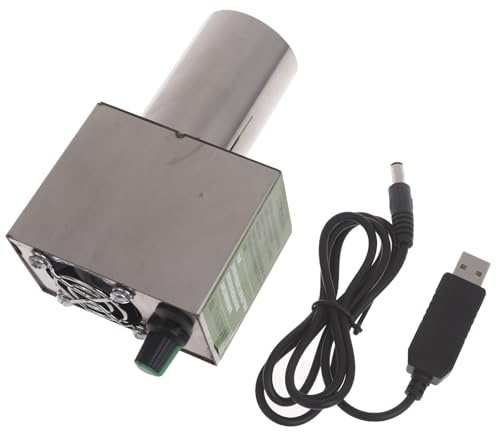 USB-Gebläse, Geschwindigkeitsregulierung, Grill, Holzofen, BBQ-Ventilator, 2-polig, tragbar, mit 4 x 4 cm Luftk-Ventilatoren, Holzkohle, Metall, Schmelzen, USB-Outdoor-Grillventilator