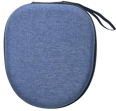 Kopfhörer Tasche Over Ear, Headset Hartschalen Aufbewahrung Case Ohrhörer Schutztasche Case Reisetasche Schutzhülle 21 x 18,5 cm x 6cm (Blau)