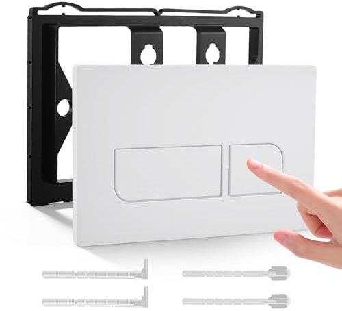 Plaque de Commande WC Suspendu, Plaque de Déclenchement Geberit Wcà Double Chasse d’Eau, Compatible avec GEBERIT SIGMA01/20/21/30/50 UP300/320, Plaque de Commande WC Suspendu (Blanc)