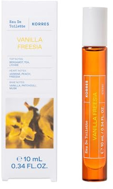 KORRES VANILLA FREESIA Eau de Toilette für Damen Reisegröße, blumig, warmer & eleganter Damenduft, ideal für unterwegs, vegan, 10 ml