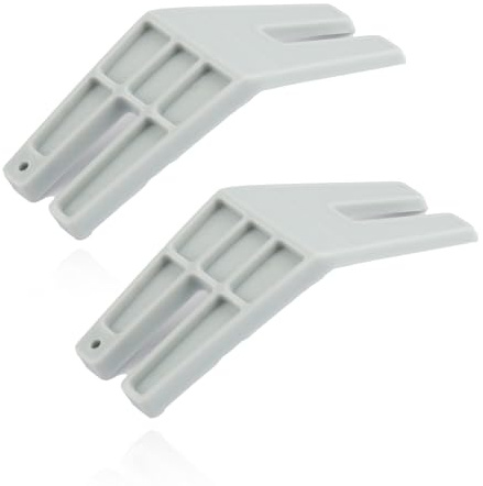 Hopzab 2PCS Large Sewing Machine Presser Foot Set, Hump Jumper Tools for Thick Denim and Hemlines, Aids Even Stitching, Plastic Construction(White)