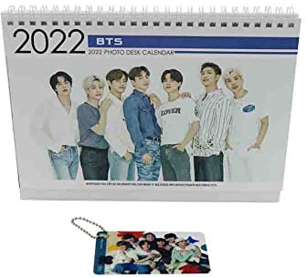 BTS Bangtan Boys Schreibtischkalender mit Fotokarte mit Schlüsselring und Instagram-Karte