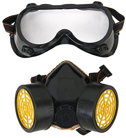 gaz industriel chimique anti-poussière respiratoire Peinture Masque + Lunettes Lunettes