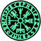 Glow in Dark Vegvisir Viking Compass Norse Rune Morale Tactical Embroidered Applique Iron On/Sew On Patch