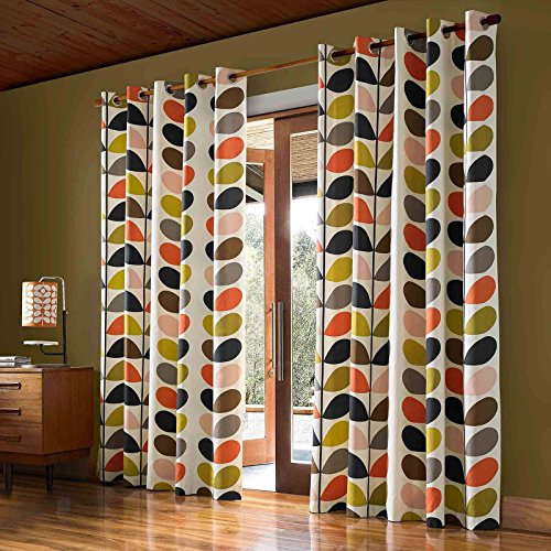 Ashley Wilde Orla Kiely Multi Stem gefüttert Vorhänge 167,6 x 182,9 cm