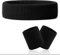 VENI MASEE Sweatband Set - Sports Headband Wrist Striped Sweatbands Terry Cloth Wristband Athletic Exercise Basketball Wrist Sweatband and Headbands Moisture Wicking Sweat Absorbing Head Band