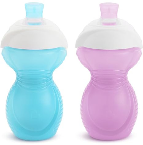 Munchkin® Click Lock™ Bite Proof Sippy Cup, 9 Ounce, 2 Pack, Blue/Purple