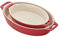 STAUB 40508-632 Plat à four ovale, Céramique, cerise, 2-piece
