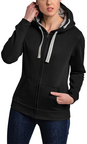HRM Damen Jacket F hoodie, Schwarz, 5XL EU
