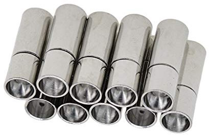 10 Sätze 6mm Bajonett Push Verschlüsse band Endet Schmuck Diy Silber