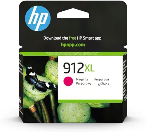 HP 912XL (3YL82AE) Rot Original Druckerpatrone mit hoher Reichweite für HP OfficeJet Pro 8010, 8012, 8014, 8015, HP OfficeJet Pro 8020, 8022, 8023, 8024, 8025, Magenta