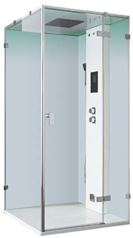 Dampfdusche AWT LD106F15 weiß glänzend 100x100 rechts