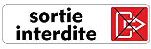 Aufkleber, selbstklebend, Verkehrsschild, Türschild, Ausgang verboten