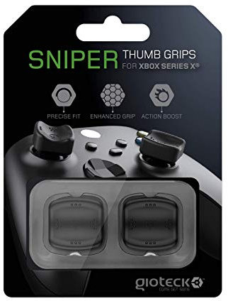 Gioteck - Stgx Xbx - Funda Protectora de Silicona para Mando Xbox Series X S, Protección para Joysticks, Antideslizante, Precisión Grips para Xbox Series Negro (Nintendo Switch)