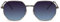 Cheapass Sonnenbrille Achteckiger Festival Vintage Style, Silbermetall mit blauen Verlaufsgläsern Herren Damen UV400 geschützt