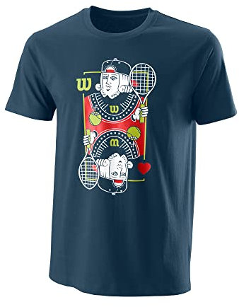Wilson King Tech Tee WRA790301, Mens t-Shirt, Blue, S EU