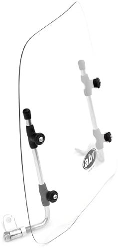 UZMAN -Universal Windschild Windschutz Windabweiser Windschutzscheibe Windschutzglas Moped/Mofa/Scooter/Quad/Roller Anbauteile Zubehör (MITTEL)