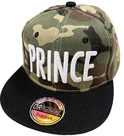 J26 Prince & Princess Brother & Sister Snapback Set USA Cap Kappe Basecap Mütze Trucker Cappy Kult Partner Look Geschwiter (Prince Camo)