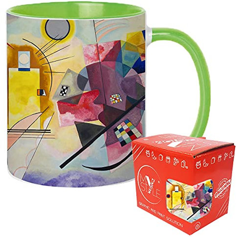 My Custom Style Tazza Interno+Manico Kiwi#Arte-GialloRossoBlu Kandinsky#325ml