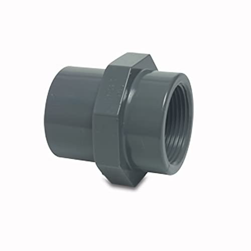 PVC-U Gewindemuffe mit Sechs-/Achtkant mit Innengewinde 32/40 mm x 1