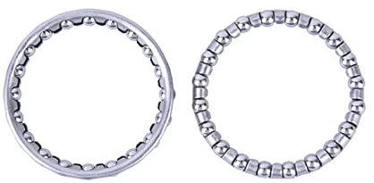 MKSIWSA SUOFEILAIMU 2 stücke Fahrradfahrrad 4mm 20 Kugeln Headset Käfig Kugellager Rennen Radlager