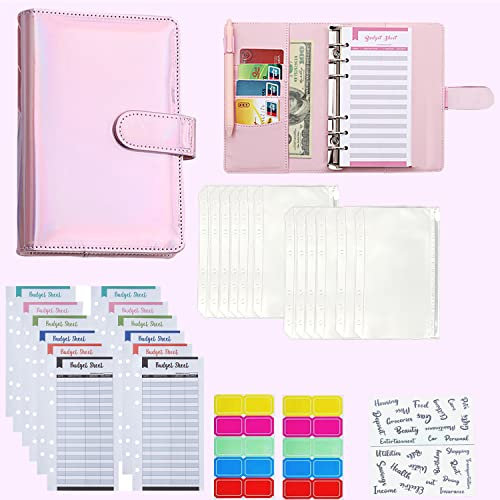 Kostenbudgetb?gen, Etikettenaufkleber und Regel,30 pcs A6 Budget Binder¡ê?Geldumschl?ge f¡§1r die Budgetierung