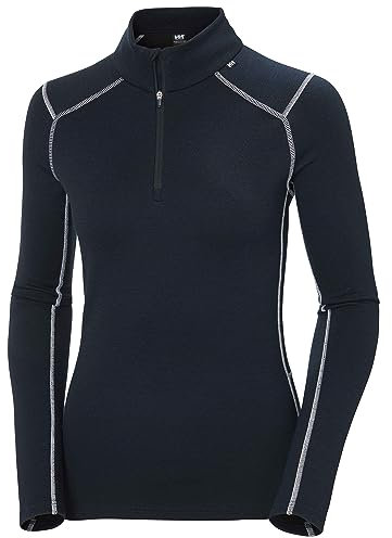 Helly-Hansen Womens W Lifa Merino Midw 1/2 Zip, Azul marino, XL