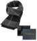 Durio Herren Schal Warme Gestrickt Plaid Quaste Herrenschal Männer Winter Lange Schals Geschenke XY503-Grau Schwarz mit Verpackung Einheitsgröße