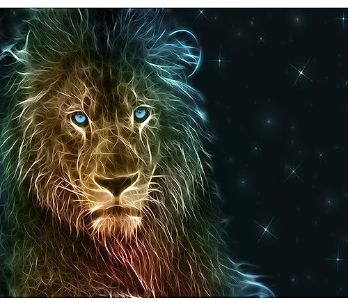 murando - Fototapete Premium-Vlies Löwe 100x70cm - Foto Tapete Wohnzimmer Moderne Vliestapete XXL Wandtapete Motivtapeten Bildtapete 3d Effekt Wand Dekoration Flur Tiere Abstrakt g-A-0090-a-c