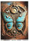 Josys Bastelmärchen Reispapier A4 Strohseide Decoupage Vintage Cyberpunk Schmetterling Patina RE1238