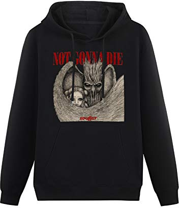 Mens Skillet Not Gonna Die Funny Hoodies Long Sleeve Pullover Loose Hoody Sweatershirt Size L Black