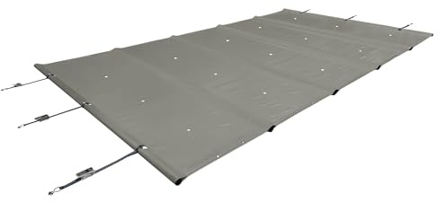 ANKO PLANEN Rechteckige Poolplane Rollschutz 680g/m² - für Sommer & Winter - Poolabdeckung rechteckig - wasserdicht & UV-beständig - grau RAL7037-4,5m x 6,5m
