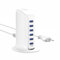 POANES USB Ladegerät Mehrfach,6 Port USB Ladestation Mehrere Geräte Netzteil für iPhone 15/14/11/12/13 Pro Max, Samsung Galaxy S21 S9 S8 Plus, LG, Huawei etc (Weiß 25W-6 Port)