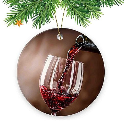 Weihnachtsbaumschmuck, 7,6 cm, Weinrot, für Familie