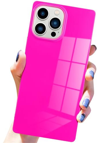 Pevezeda Neon Series Designed for iPhone 15 Pro Max Case, Cute Retro Bright Design Shockproof Phone Cases for Women Girls [Never Fade] [Reinforced Corners Protection] 6.7 inch, Hot Pink